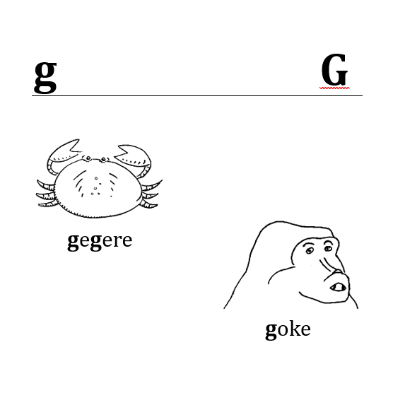 La lettre g La lettre g